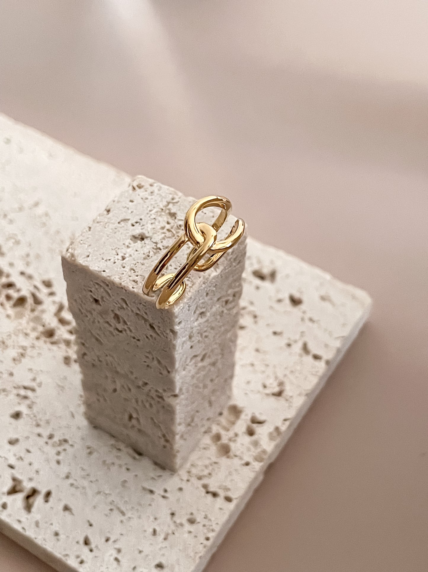 Gold Knot Ring - Wide