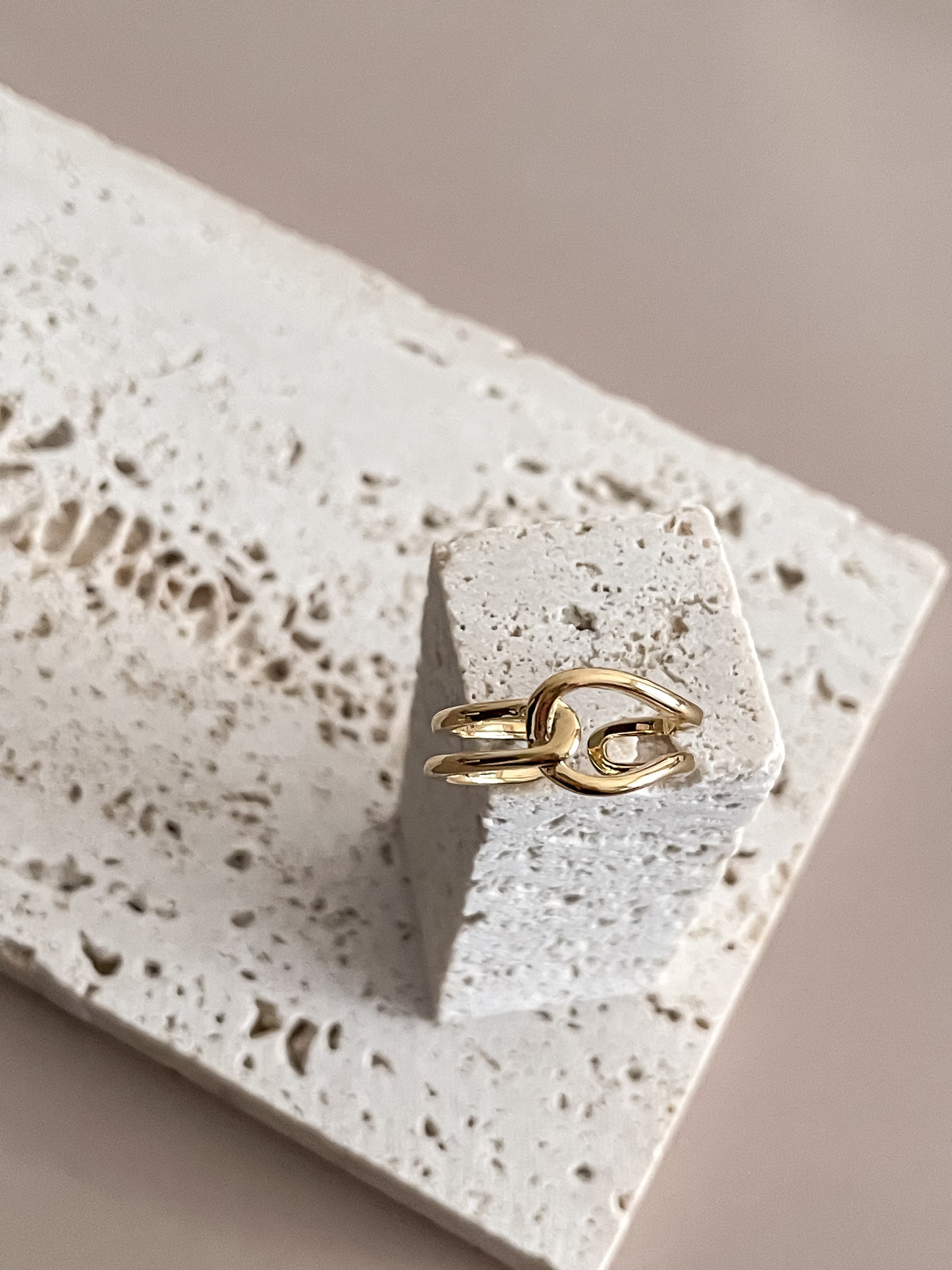 Gold Knot Ring - Wide