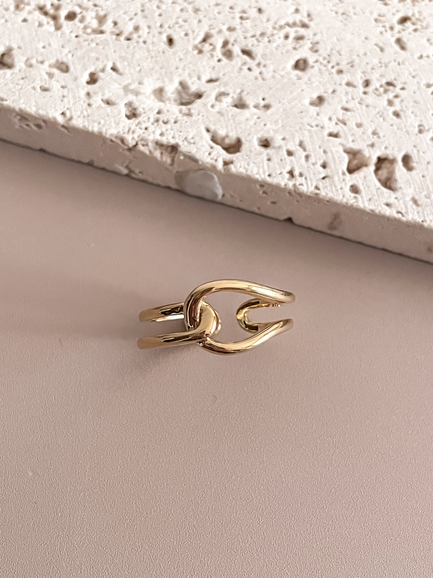 Gold Knot Ring - Wide