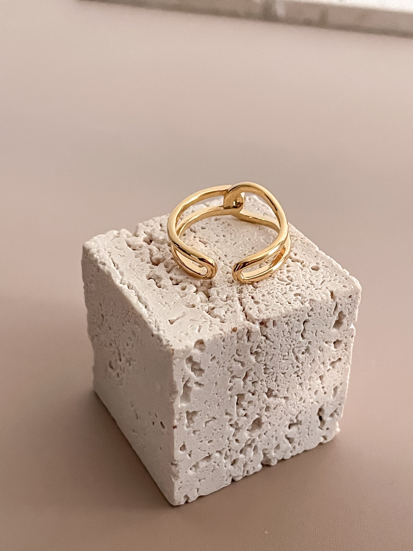 Gold Knot Ring - Wide