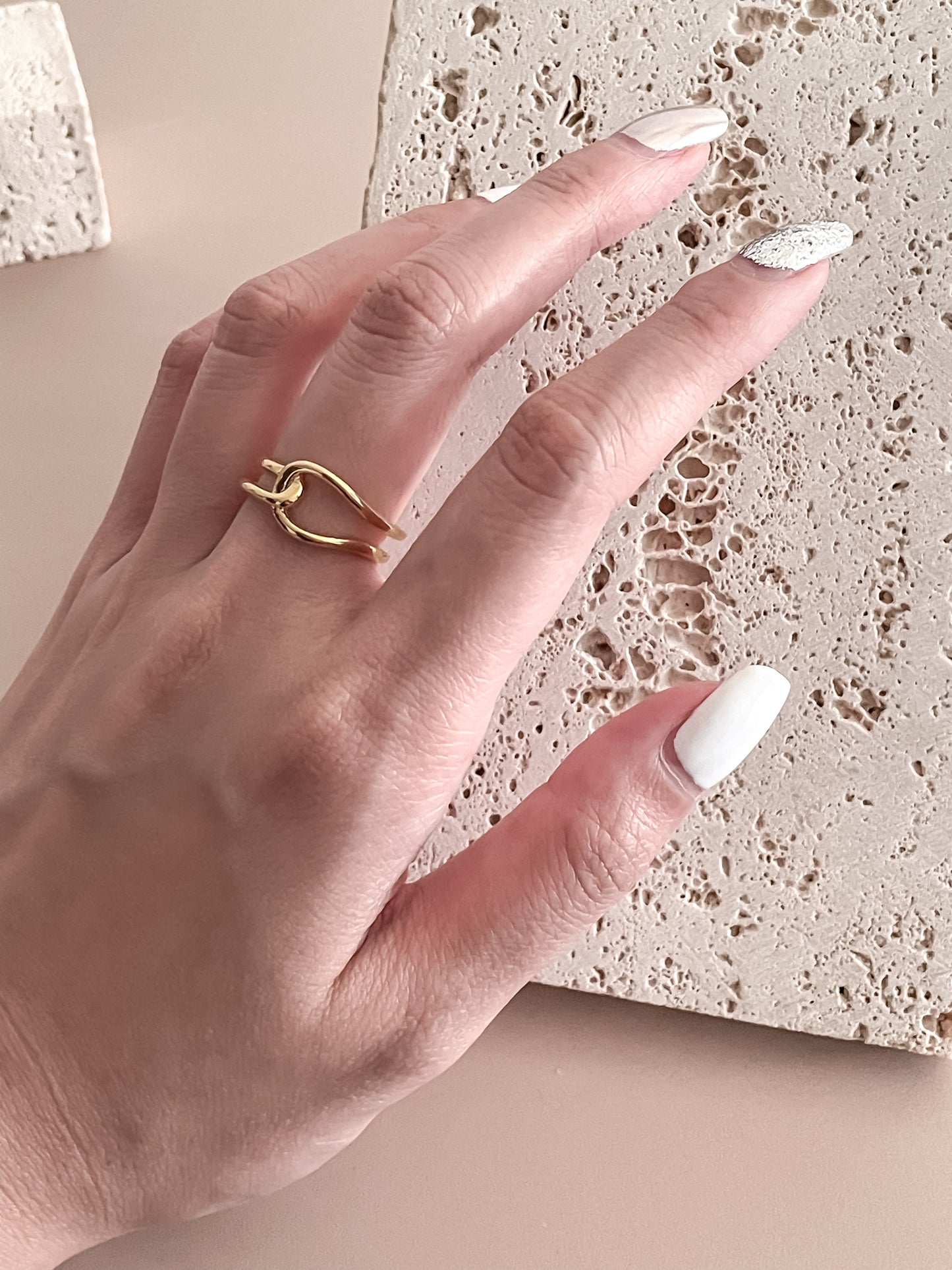 Gold Knot Ring - Wide