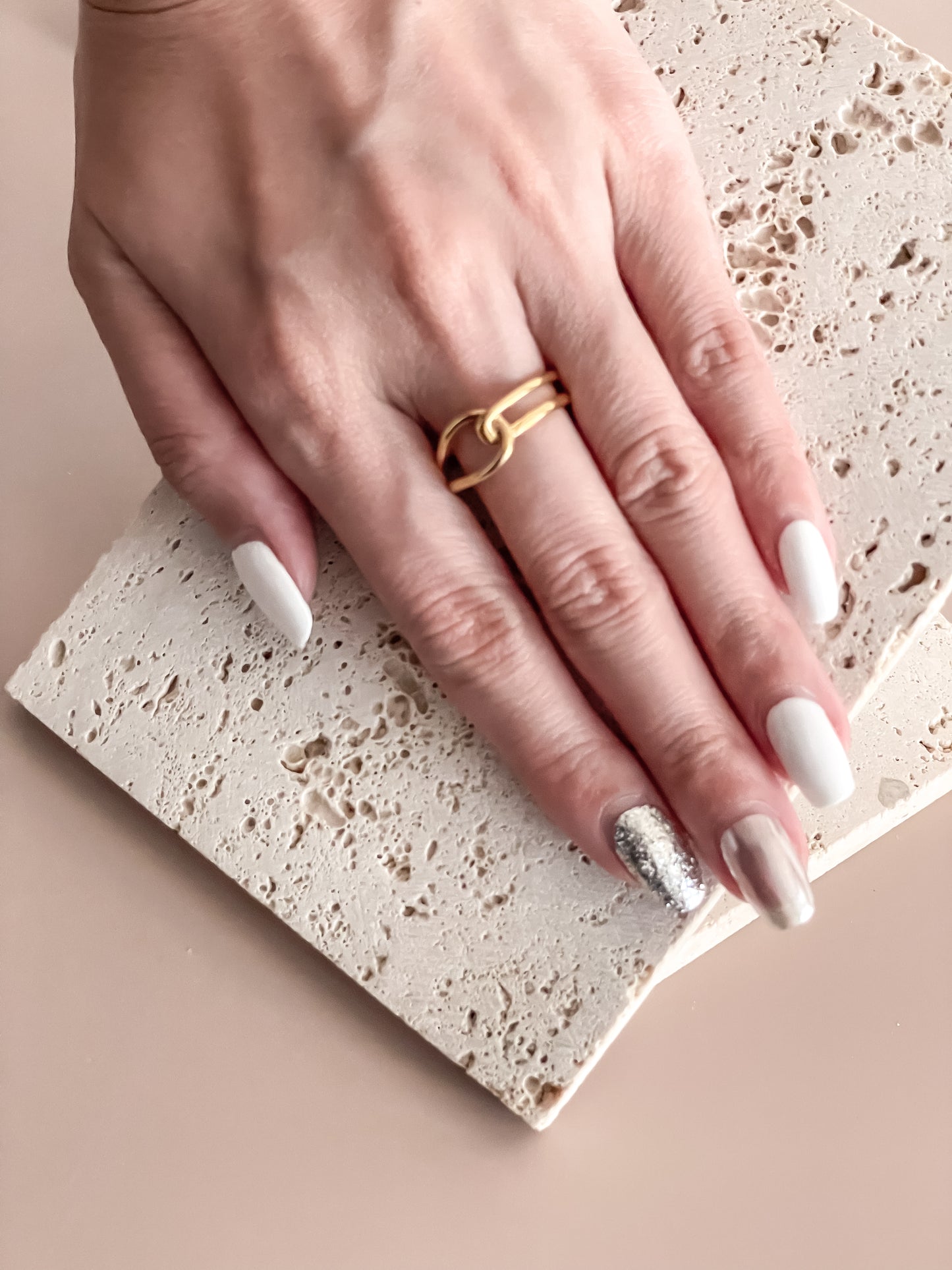 Gold Knot Ring - Wide