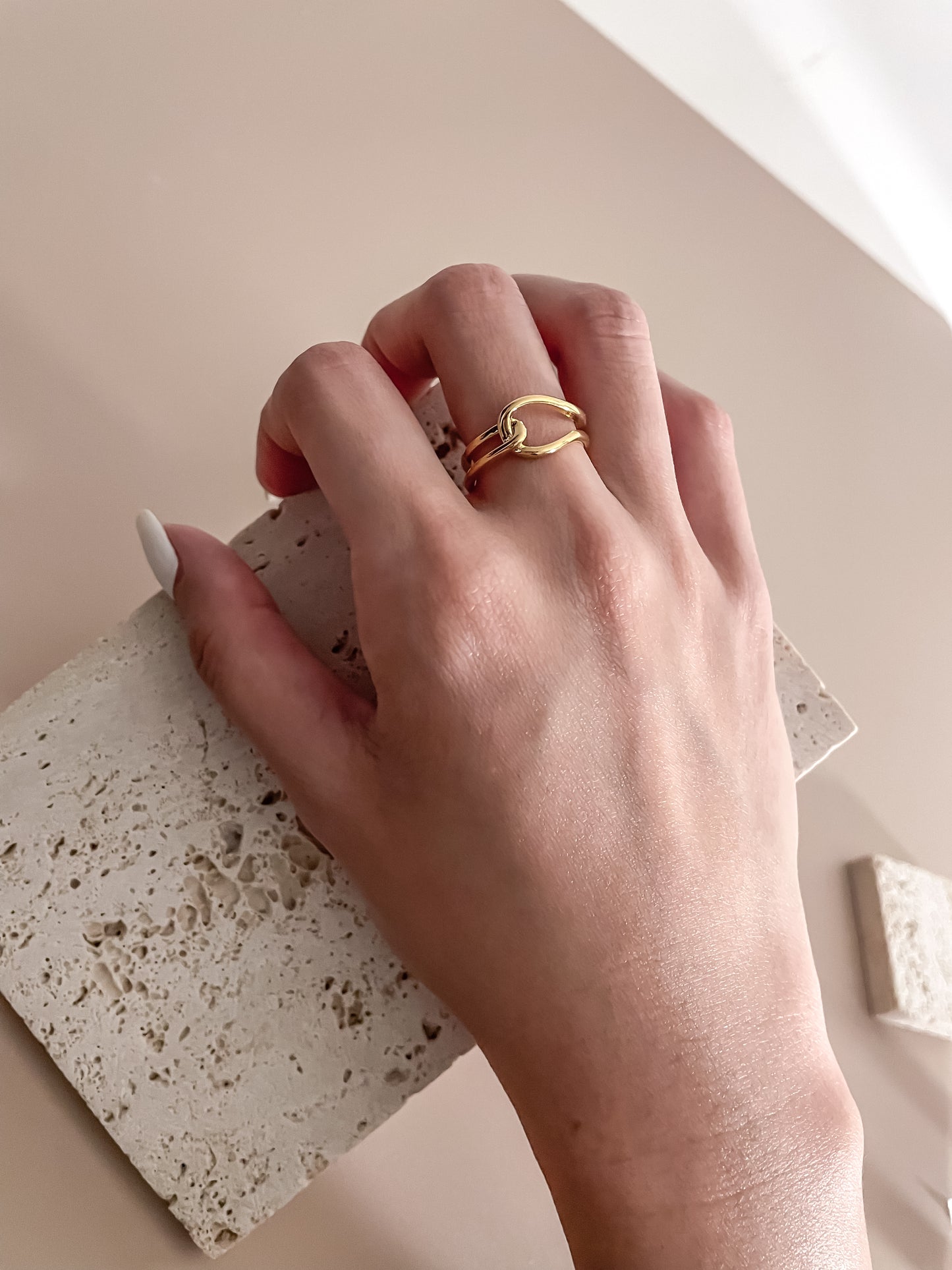 Gold Knot Ring - Wide