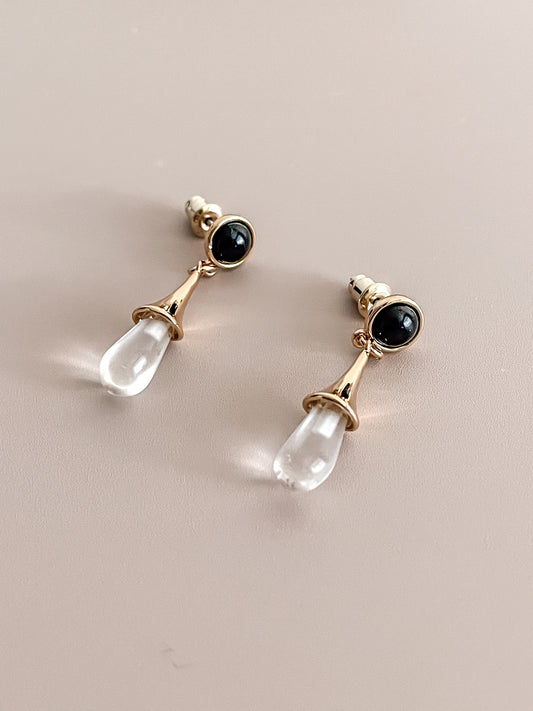Glass Water Drop Earrings