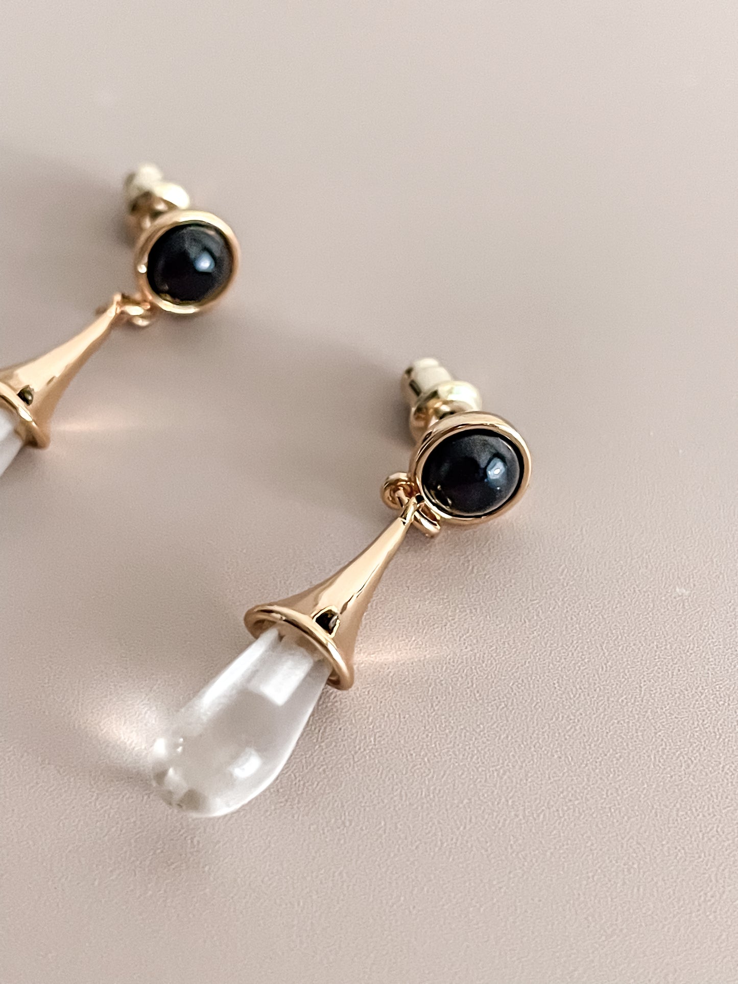 Glass Water Drop Earrings