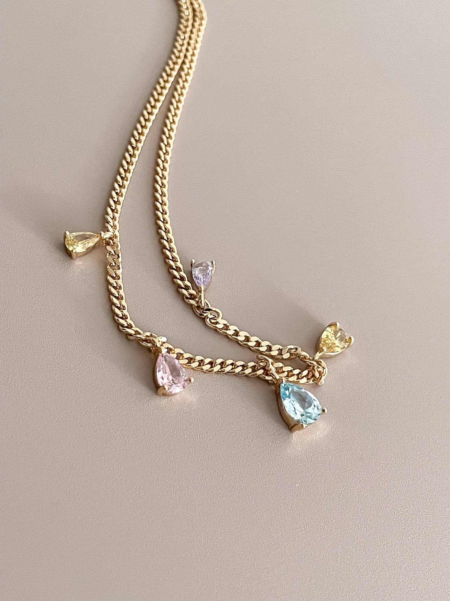 Colorful Zircon Necklace