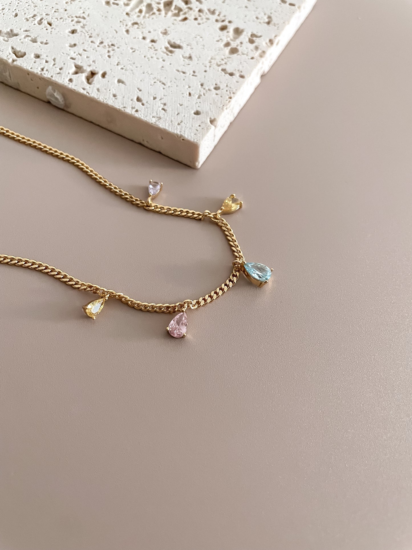 Colorful Zircon Necklace