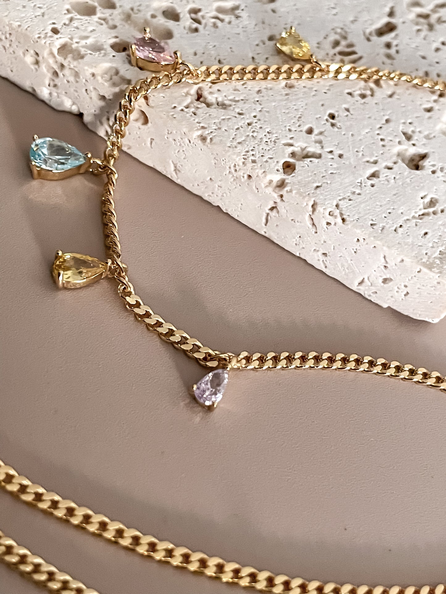 Colorful Zircon Necklace