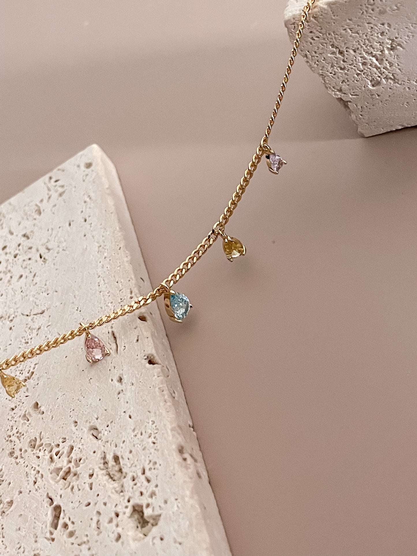 Colorful Zircon Necklace