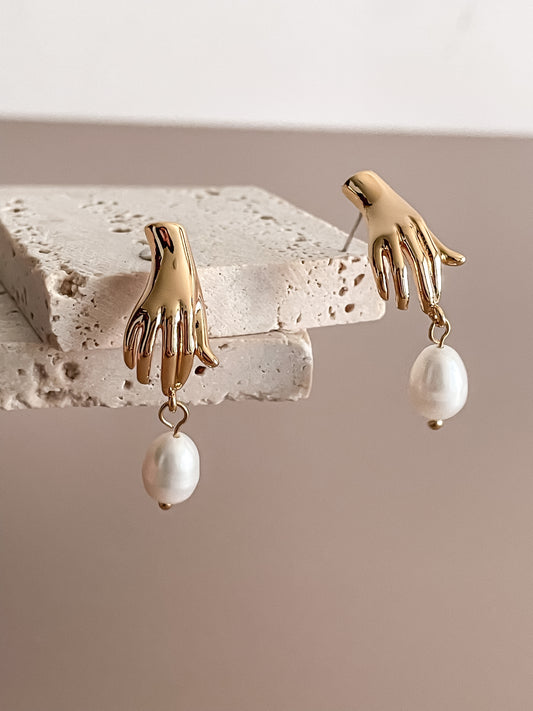 Handpicked Drop Earrings w/Pearl