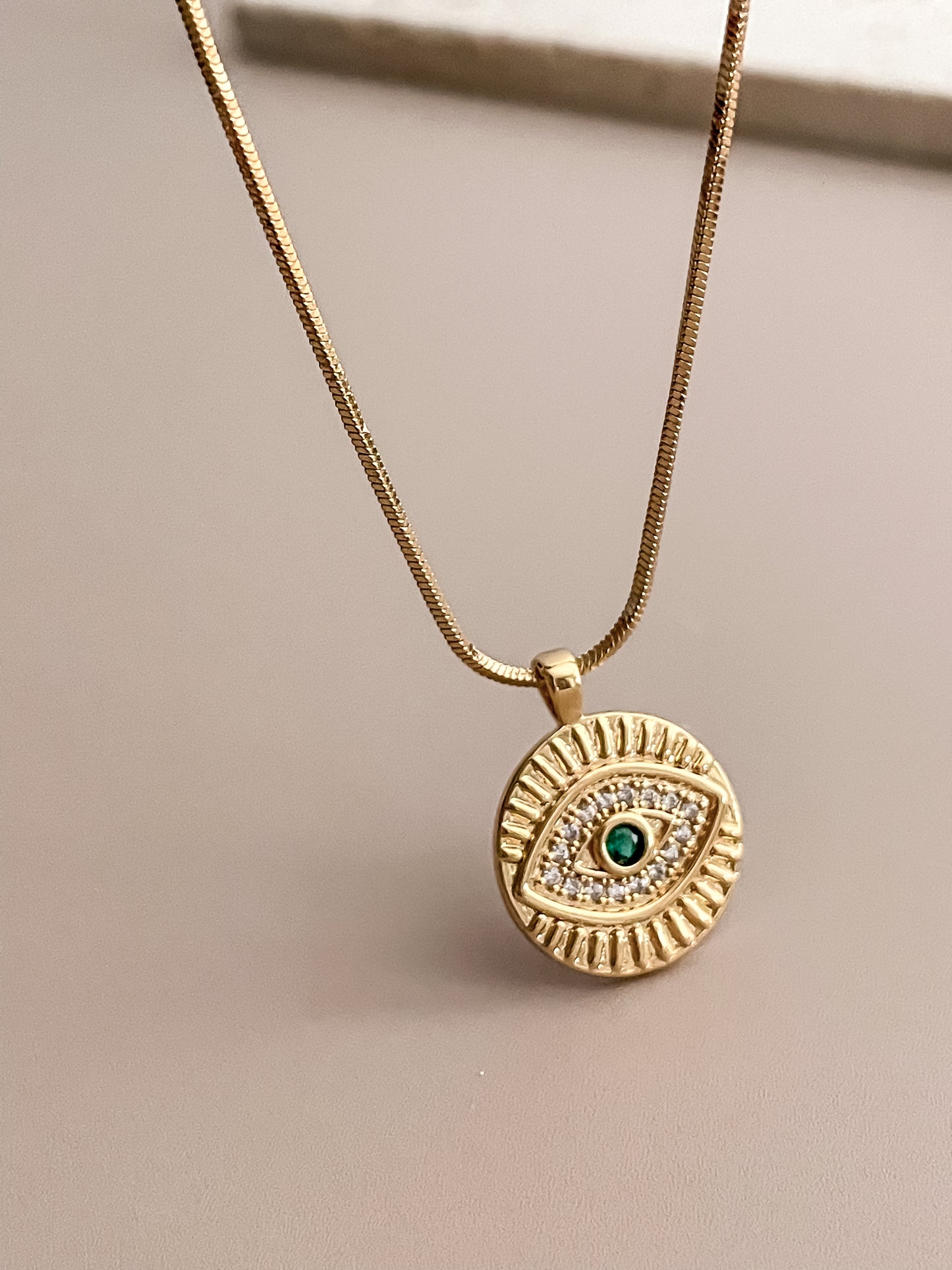 Zirconia Evil Eye Necklace