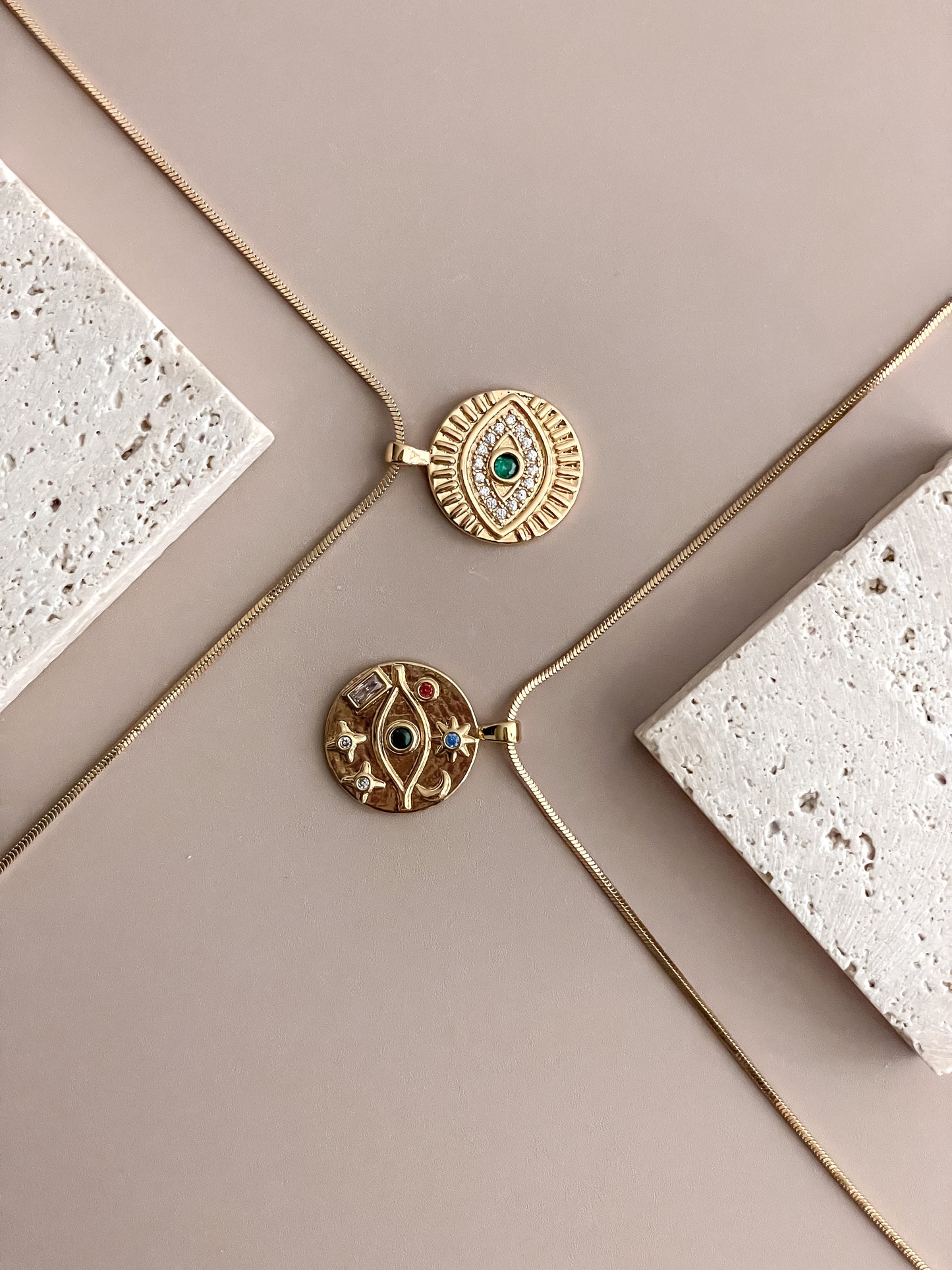 Zirconia Evil Eye Necklace