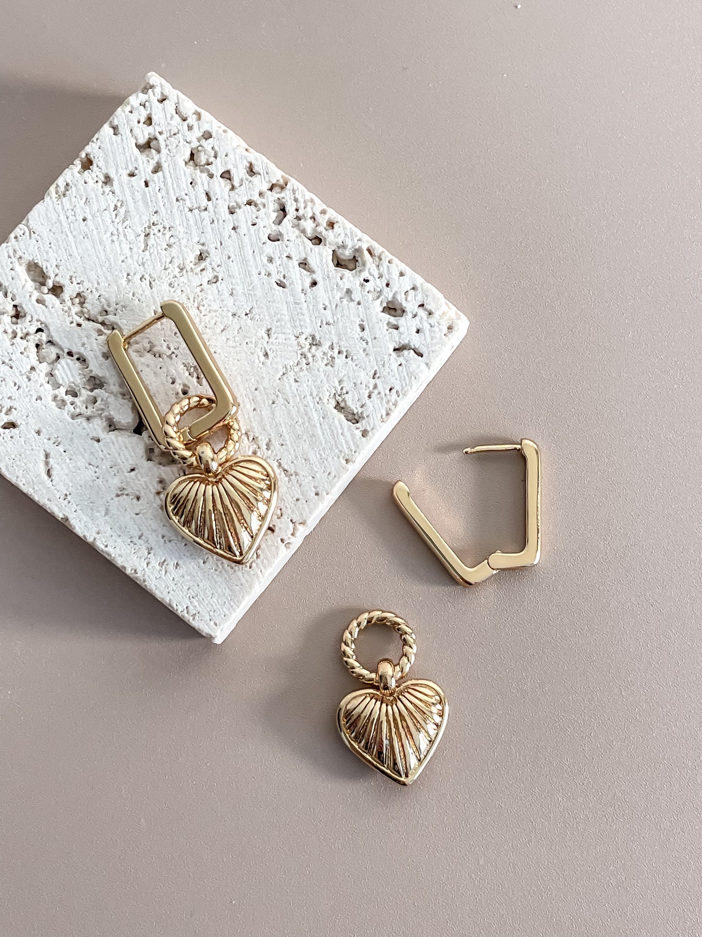 Ridge Heart Jewelry Set