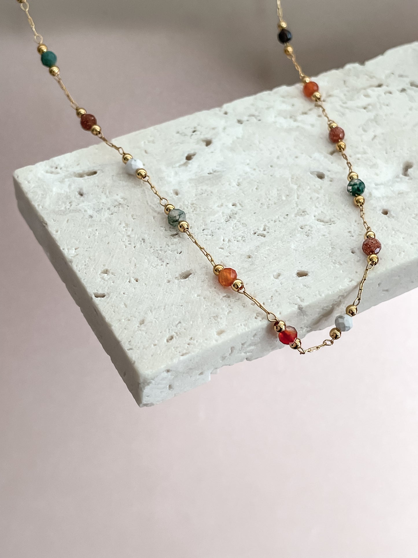 Beaded Collarbone Necklace