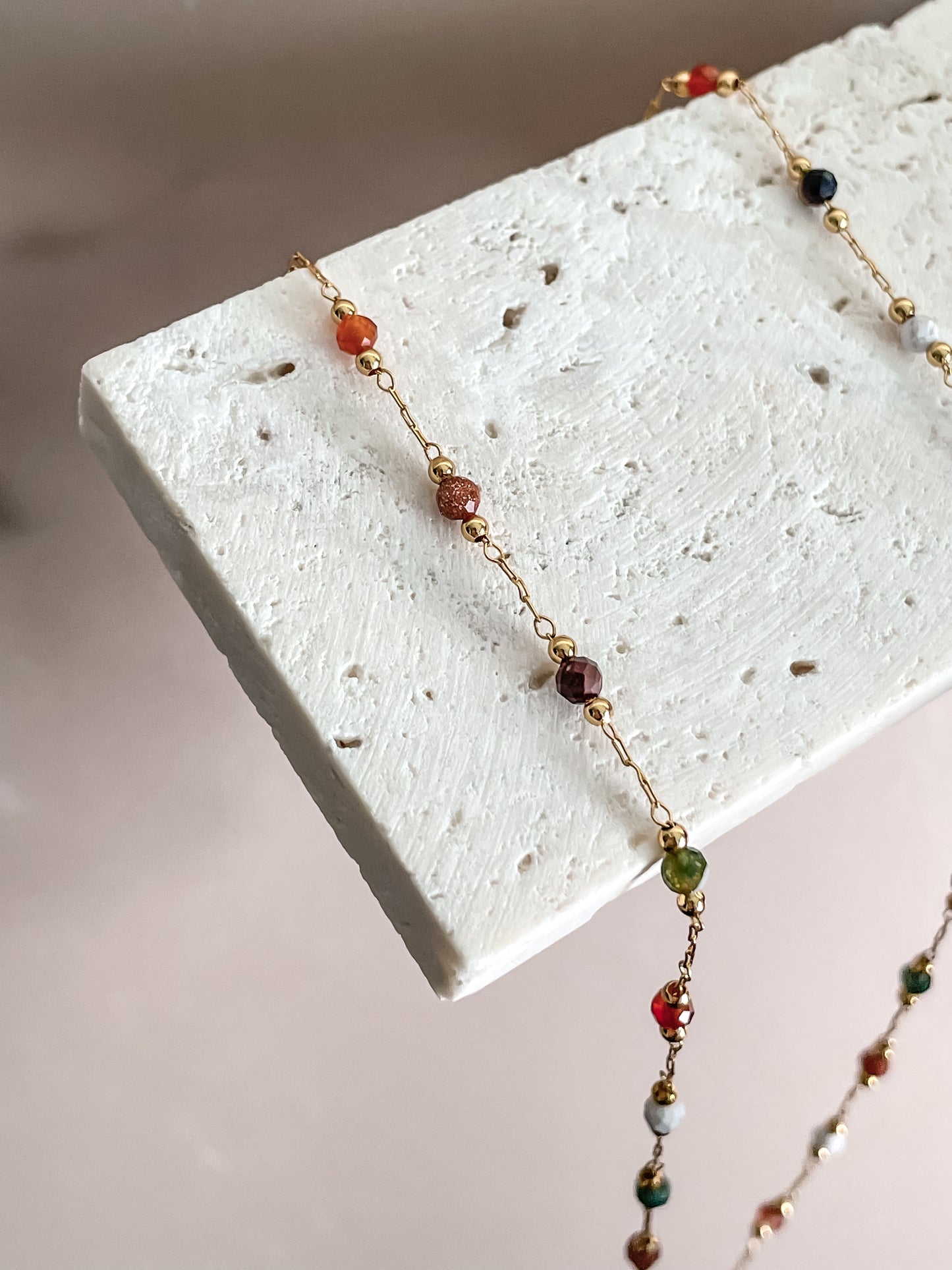 Beaded Collarbone Necklace