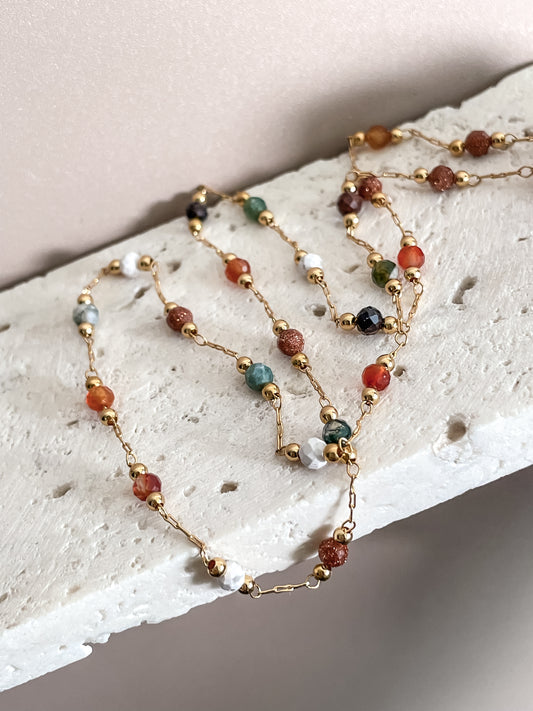 Beaded Collarbone Necklace