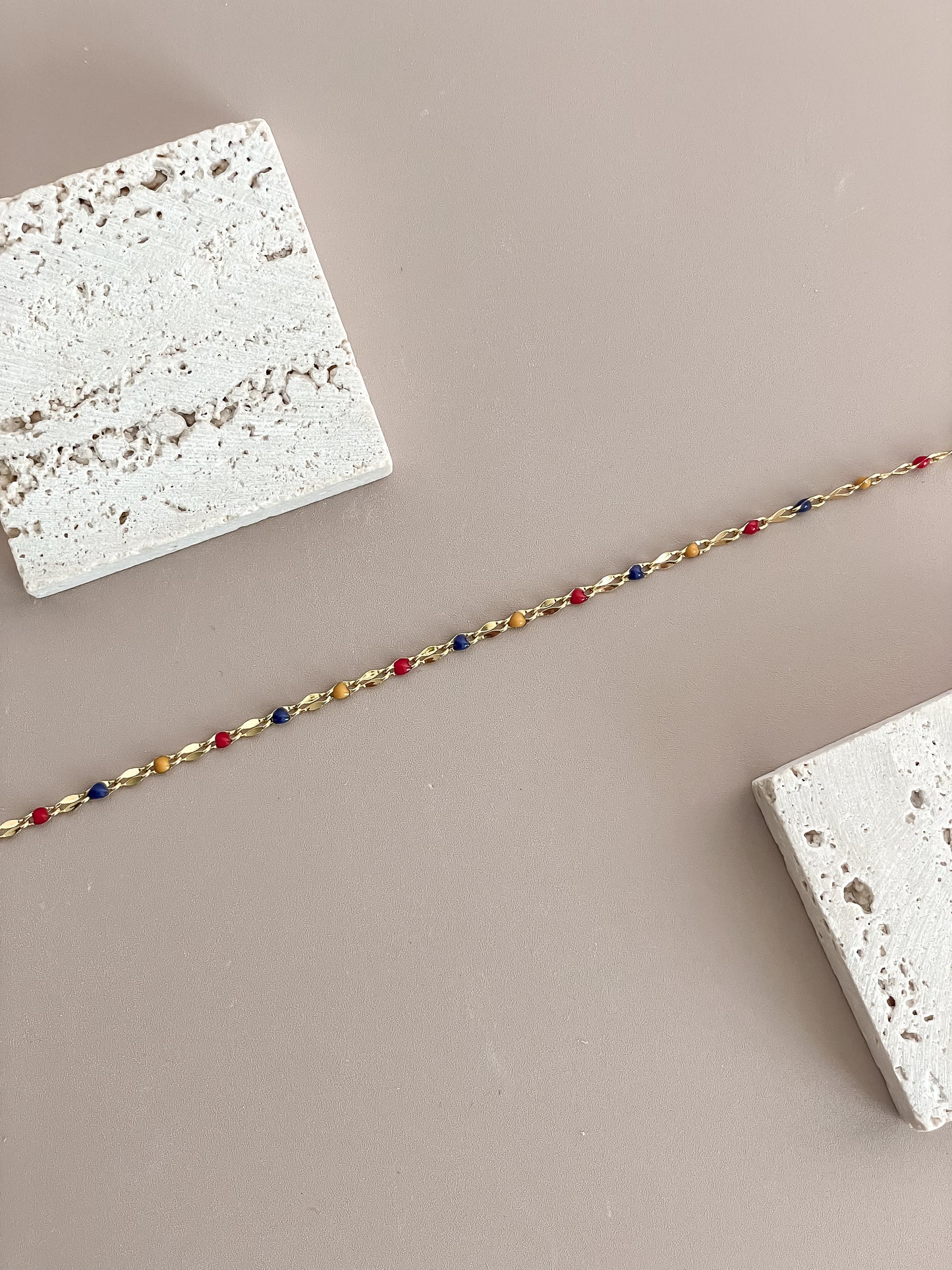 Enamel Beaded Chain Bracelet
