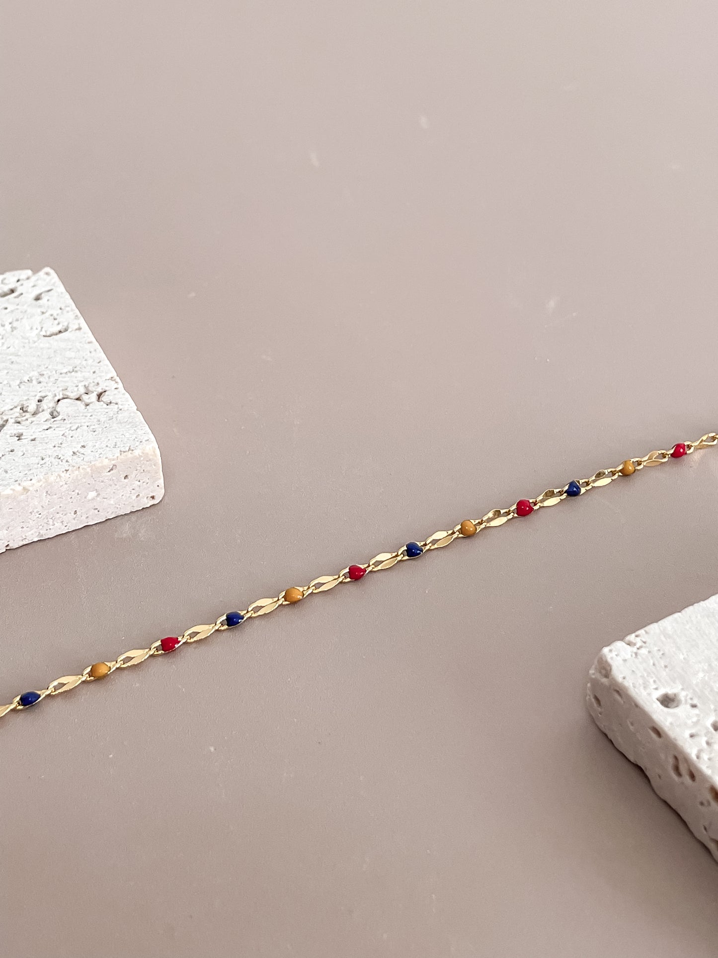 Enamel Beaded Chain Bracelet