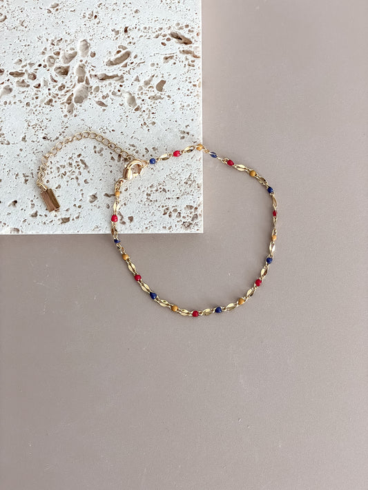Enamel Beaded Chain Bracelet
