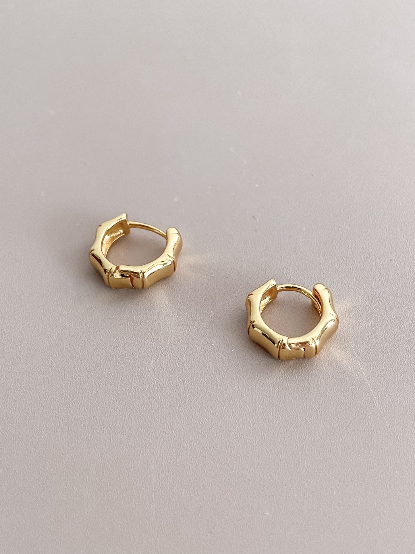 Bamboo Style Hoop Earrings
