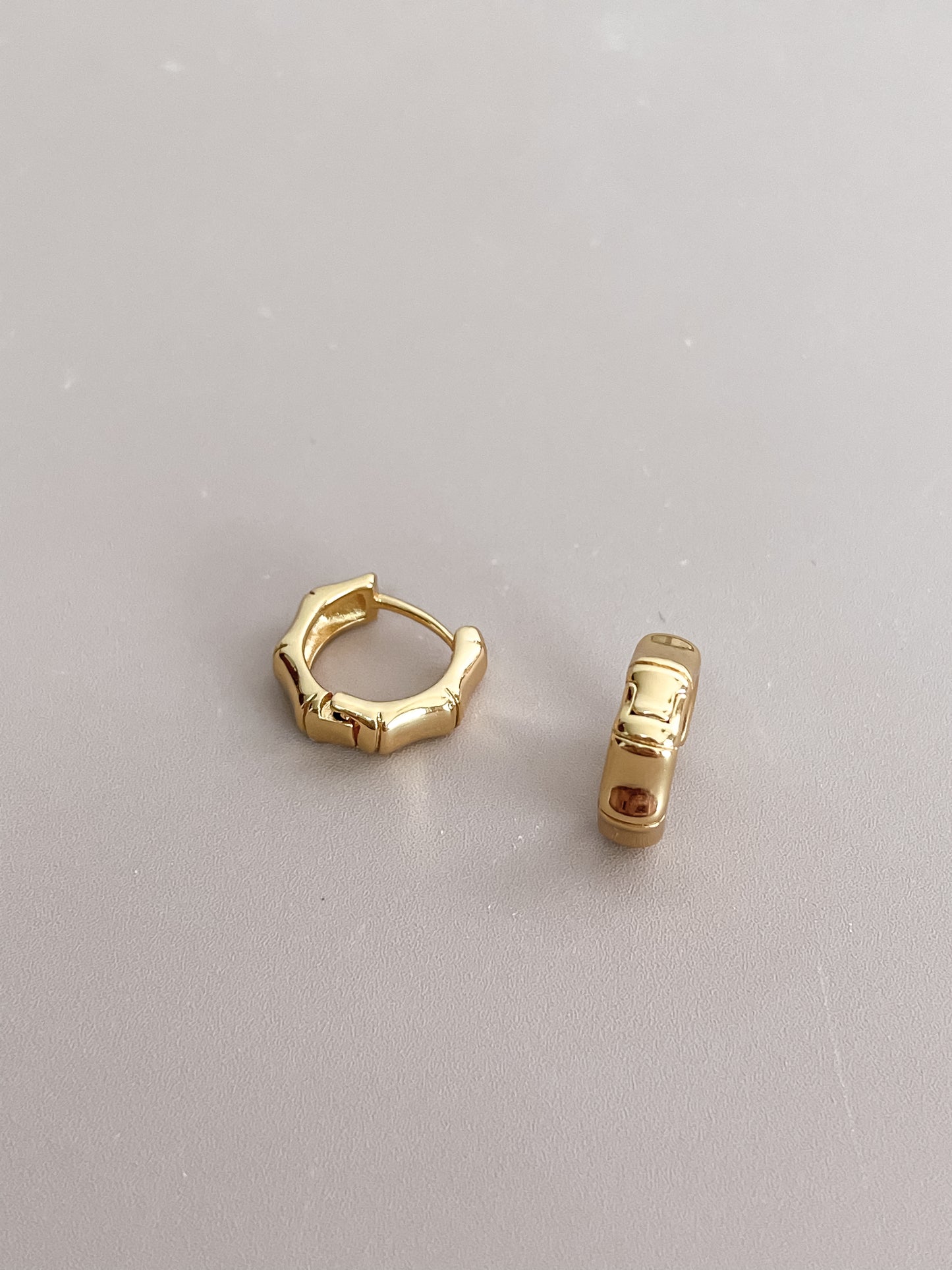 Bamboo Style Hoop Earrings