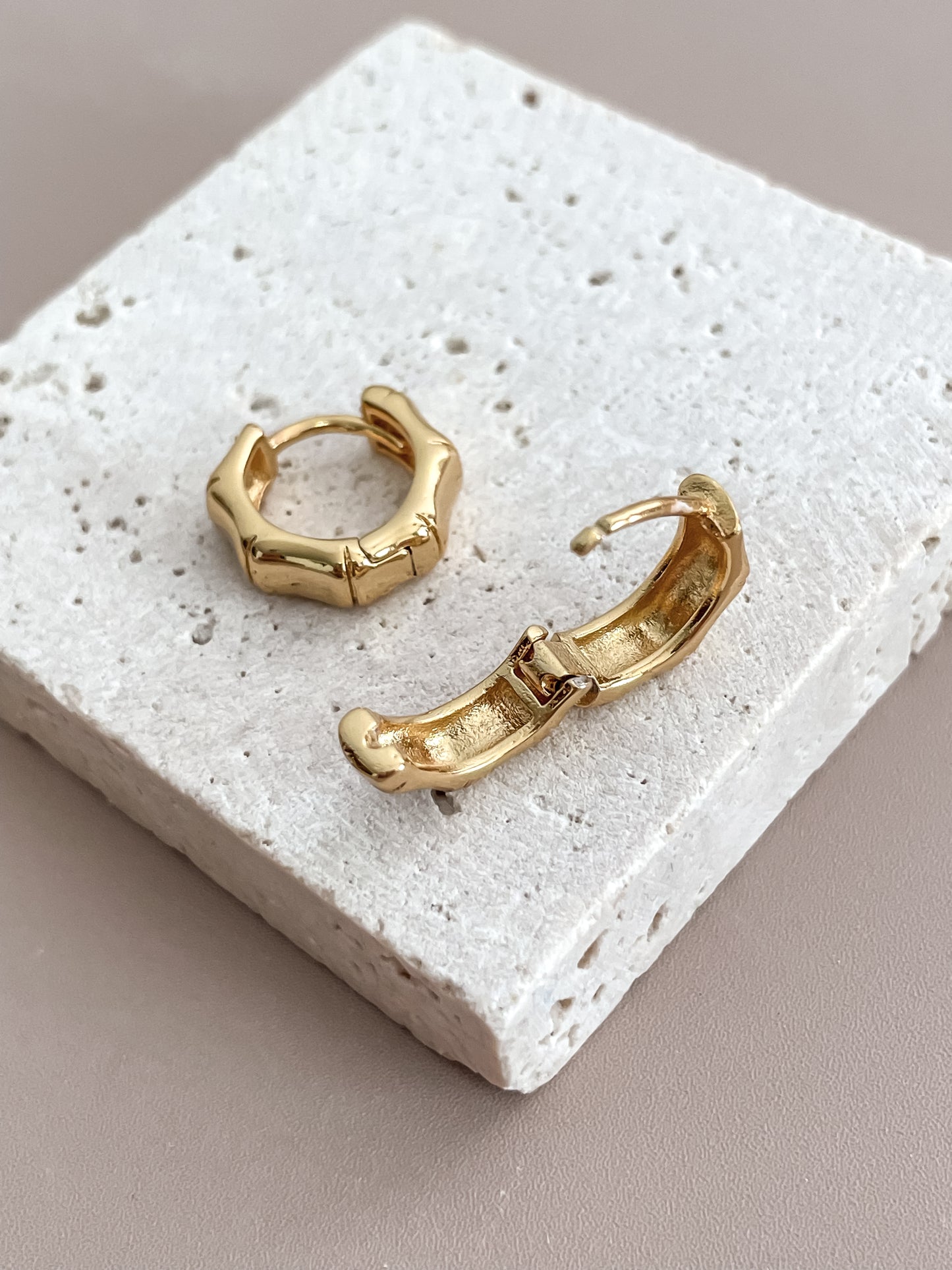 Bamboo Style Hoop Earrings