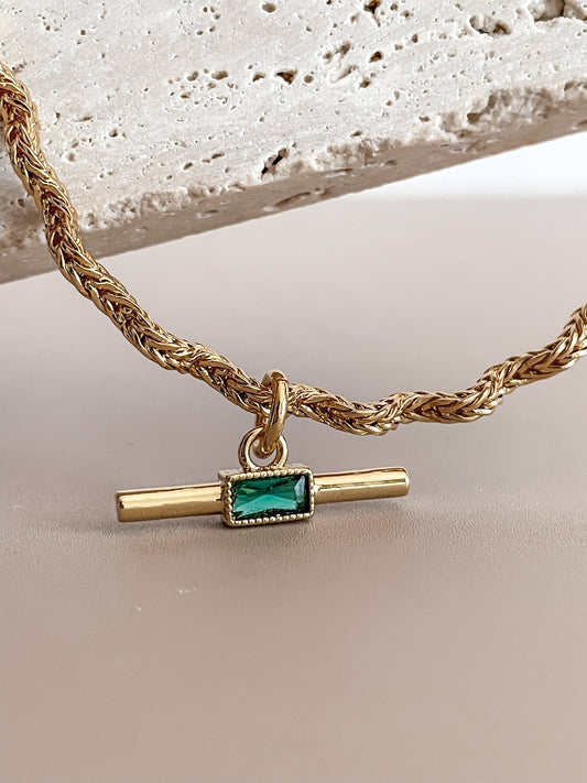 Zirconia Asymmetric Necklace