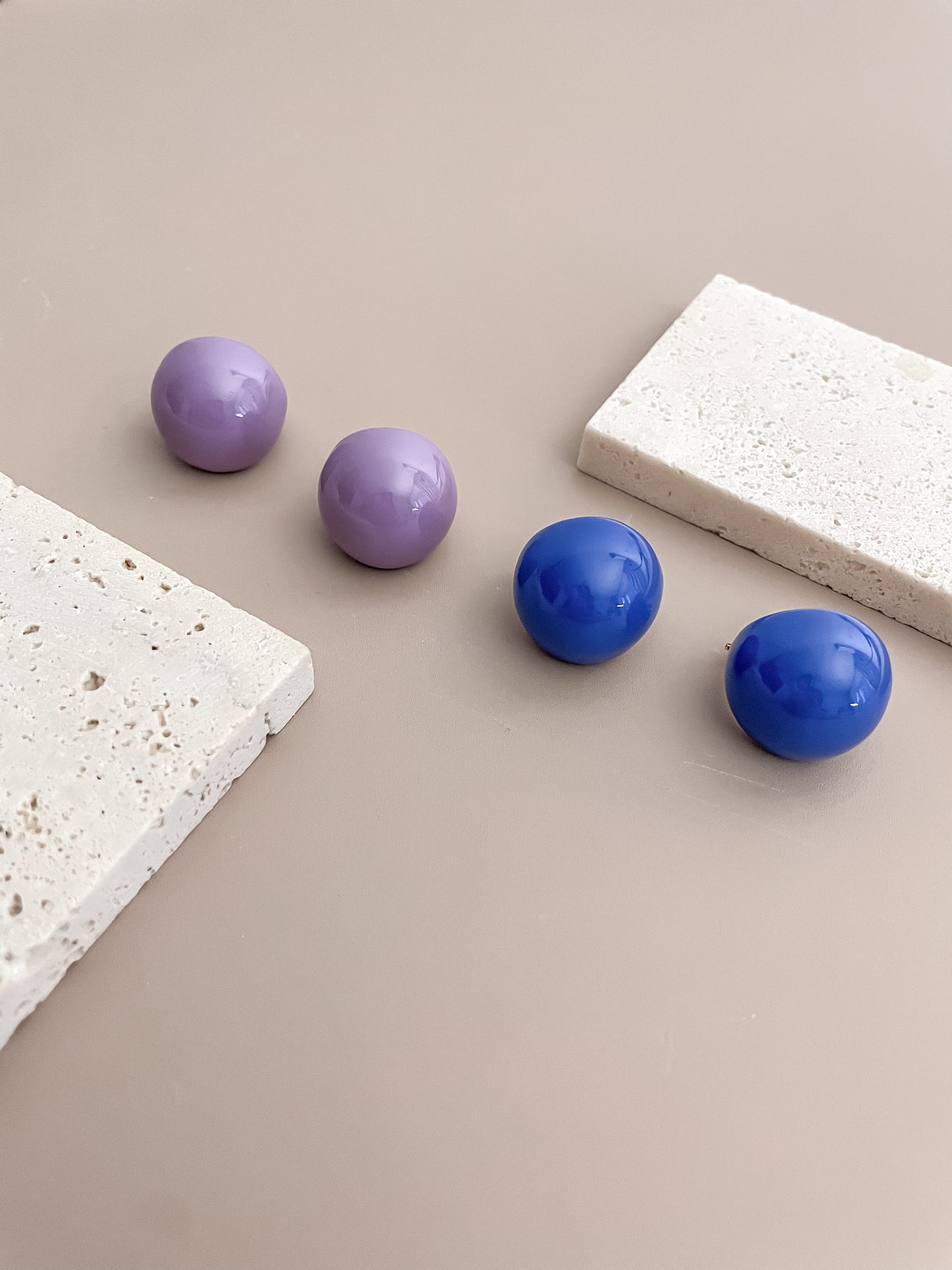 Enamel Hollow Sphere Earrings