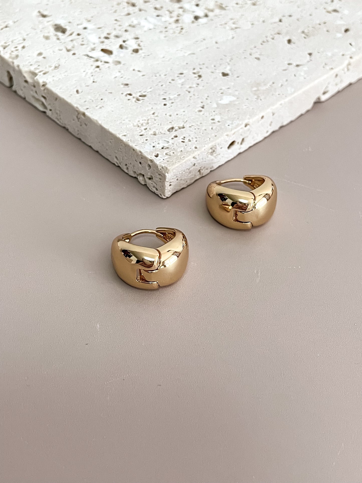 Basic Buckle Hoops Earrings