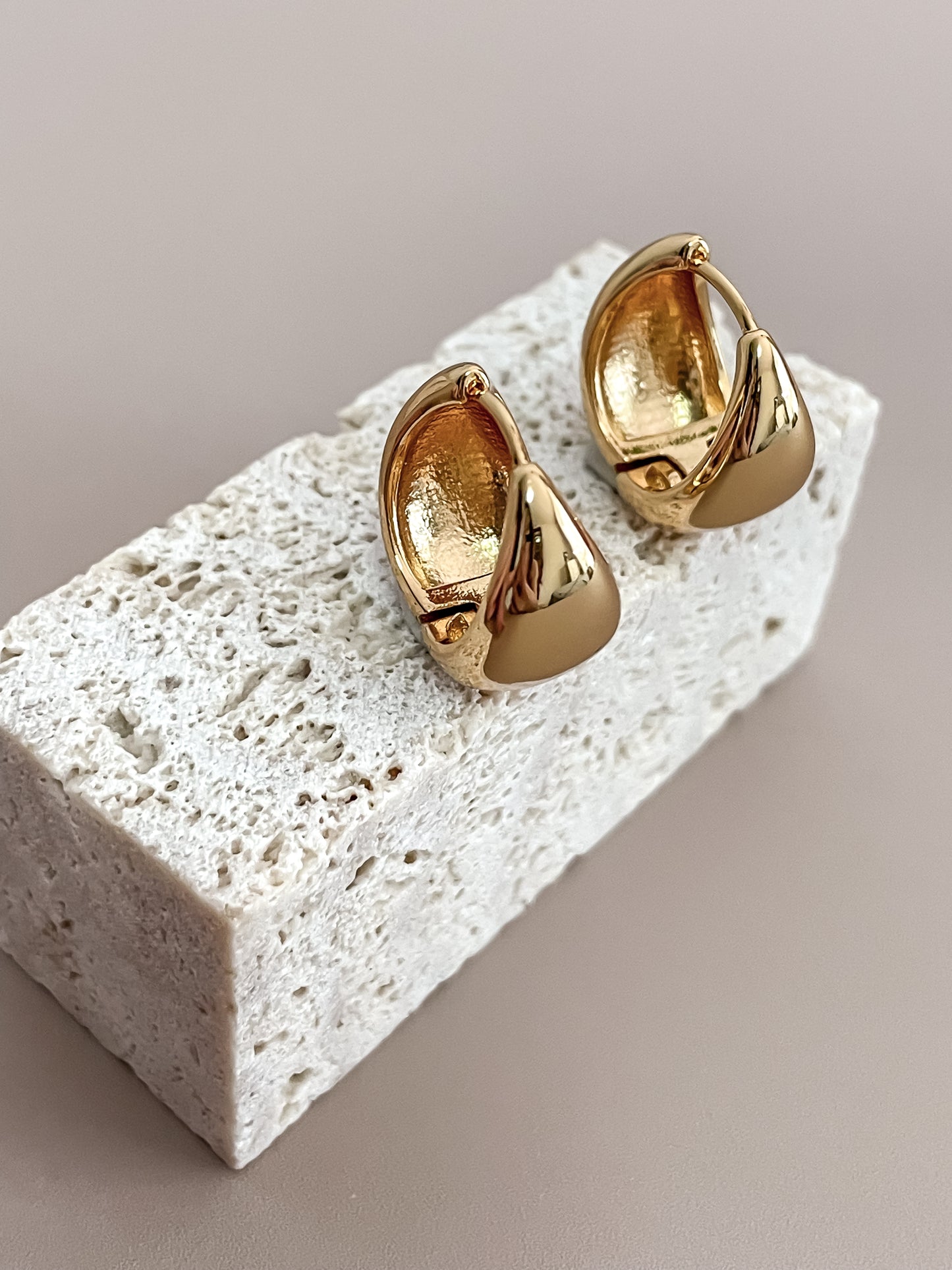 Basic Buckle Hoops Earrings