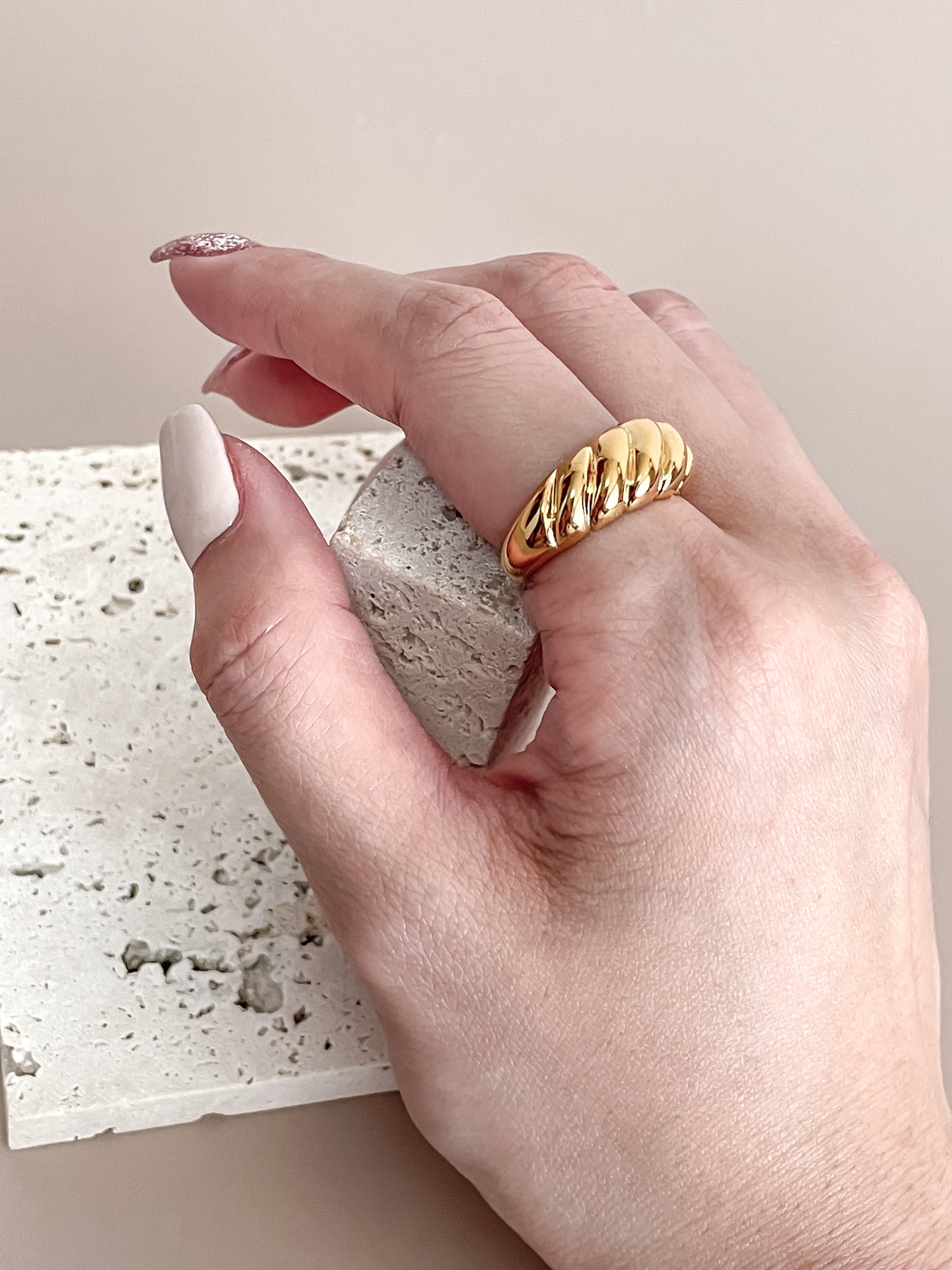 Croissant Inspired Ring