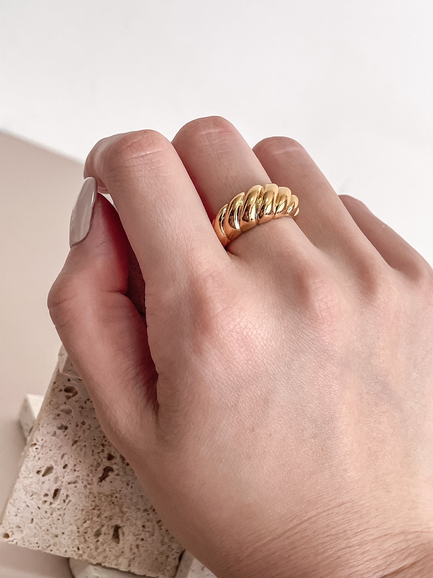 Croissant Inspired Ring