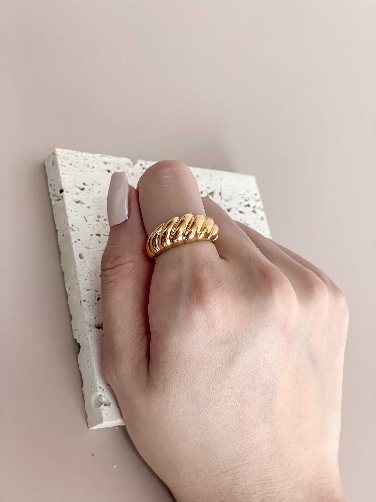 Croissant Inspired Ring