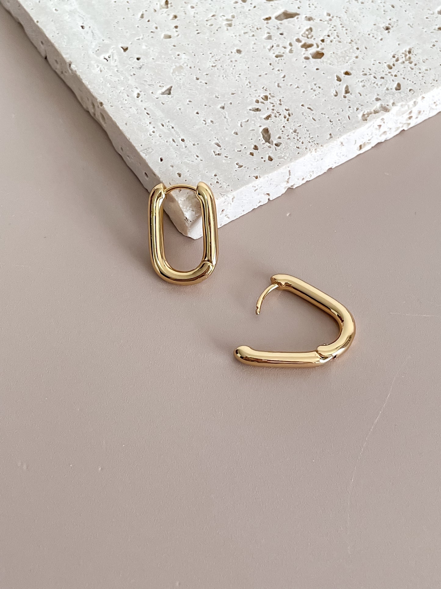 Oval Hoop Earrings