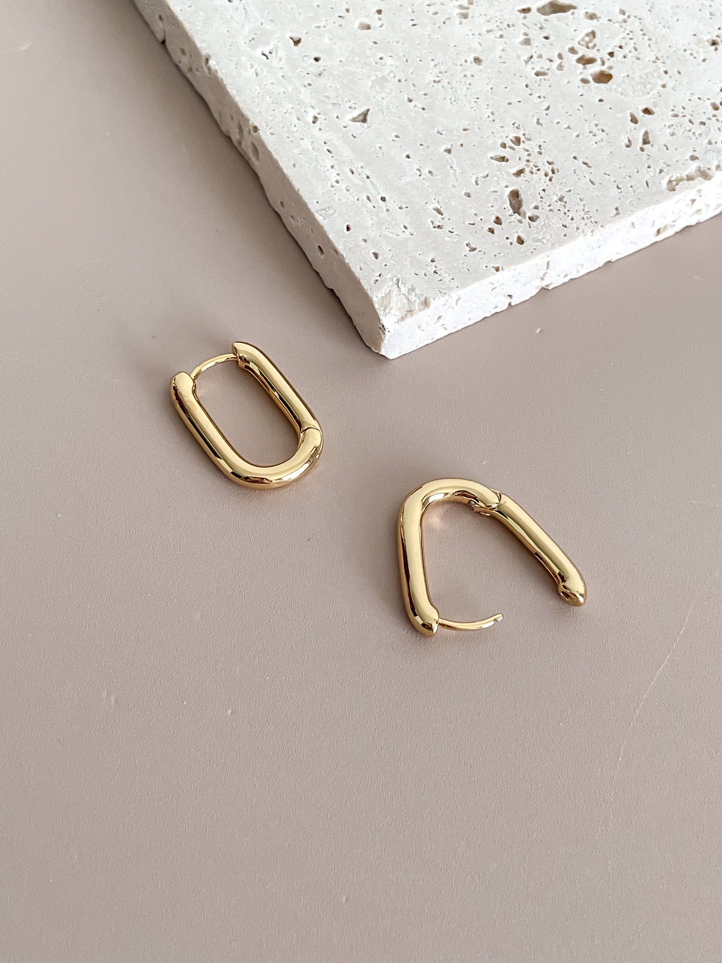 Oval Hoop Earrings