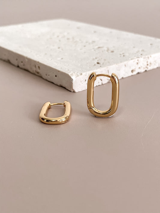 Oval Hoop Earrings