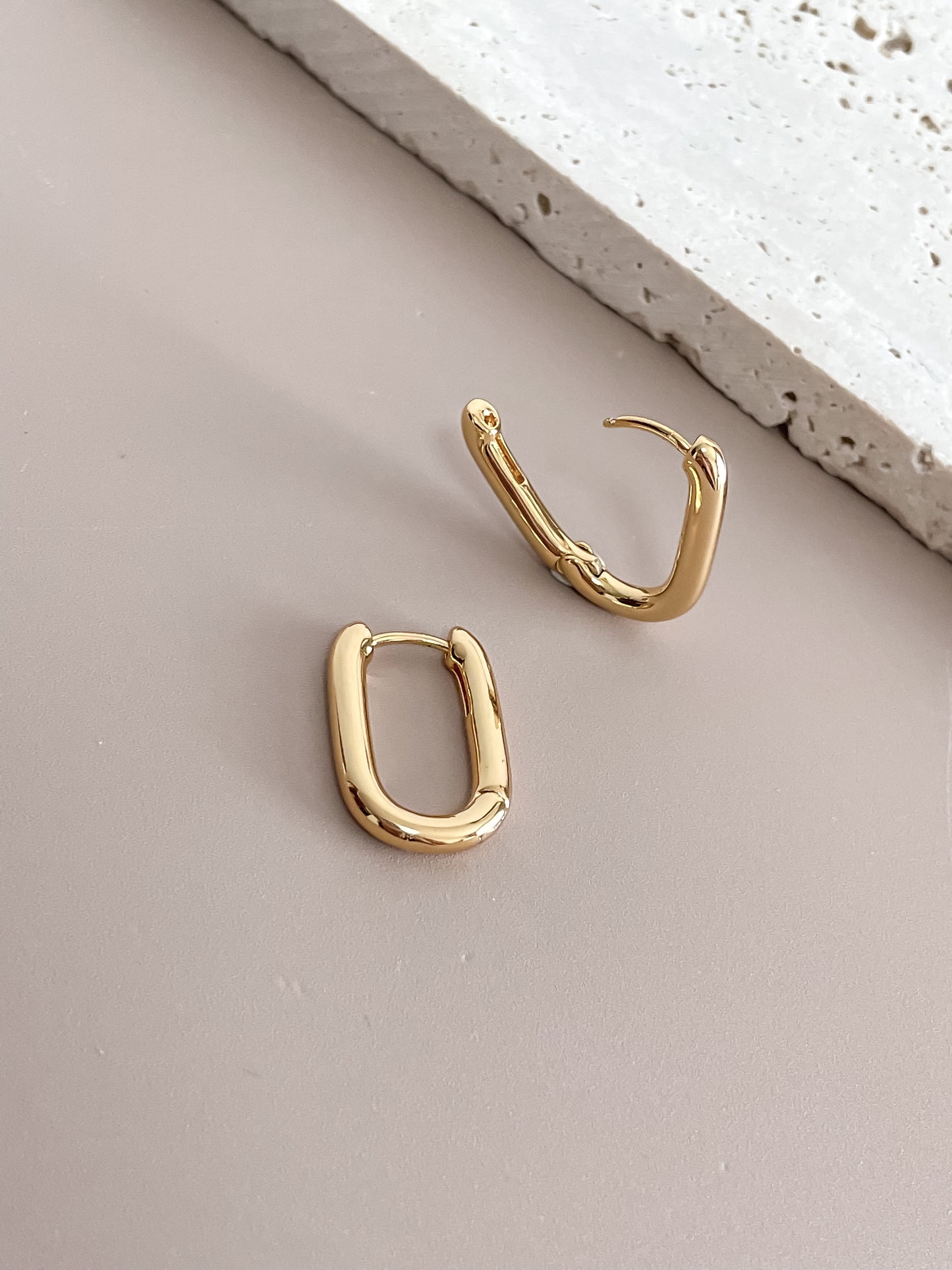 Oval Hoop Earrings