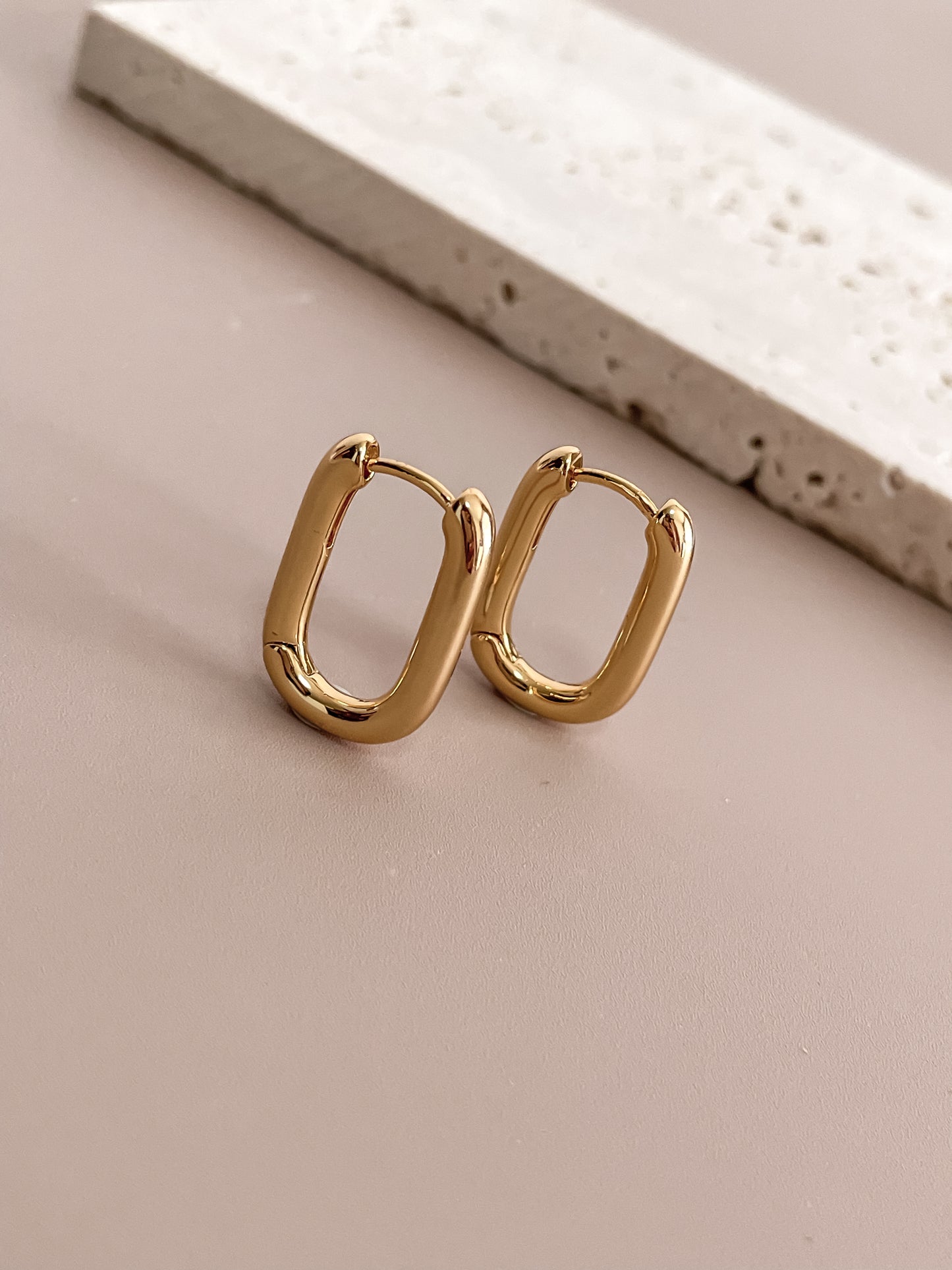 Oval Hoop Earrings