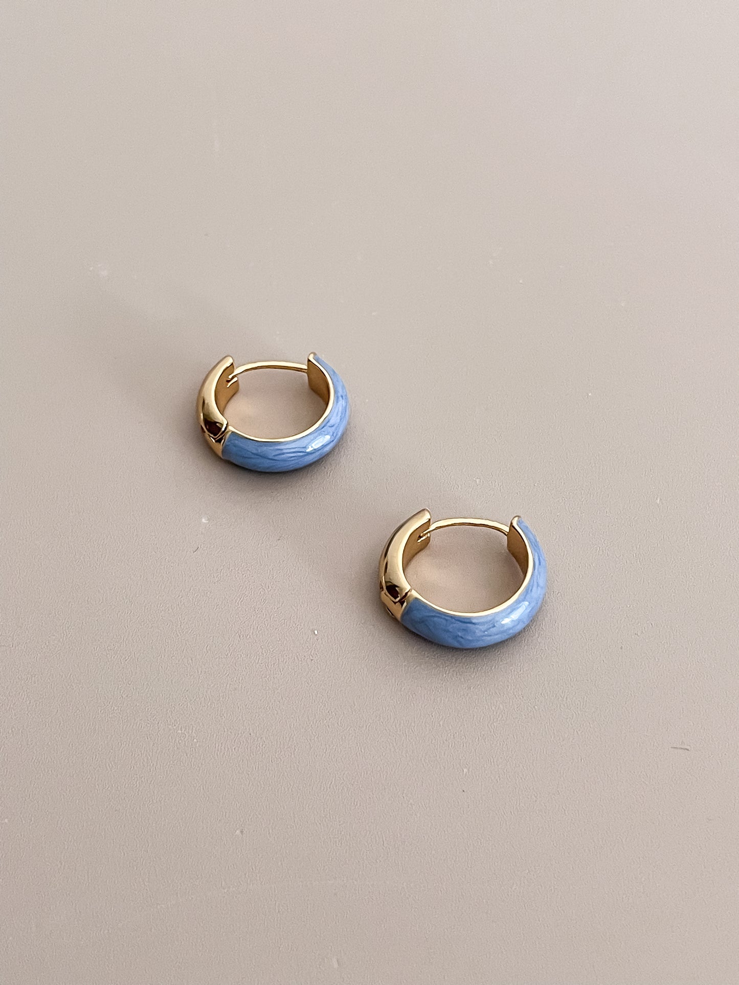 Basic Enamel Hoop Earrings