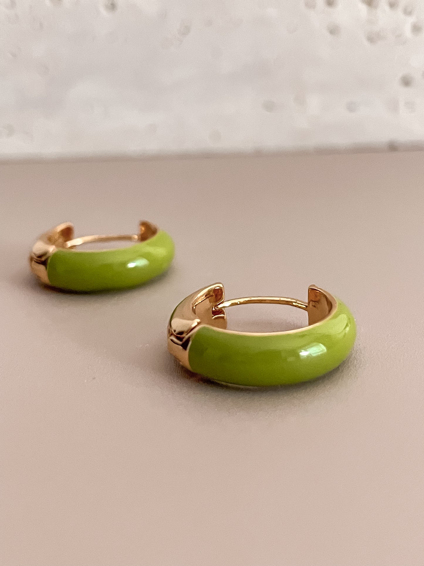 Basic Enamel Hoop Earrings
