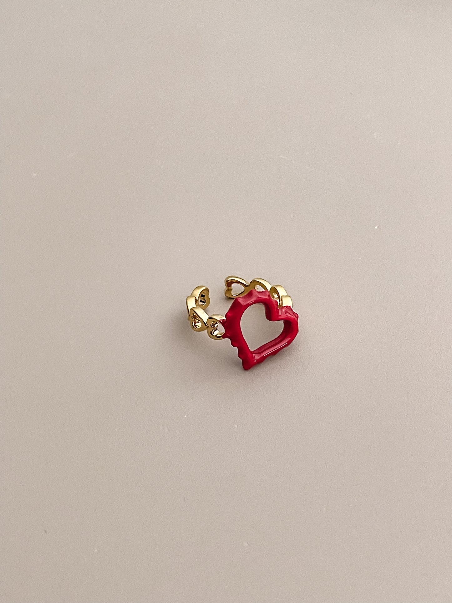 Red Enamel Glazed Ring
