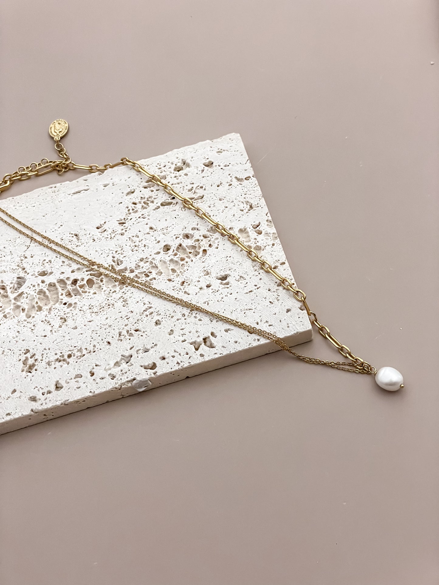 Asymmetric Pearl Necklace