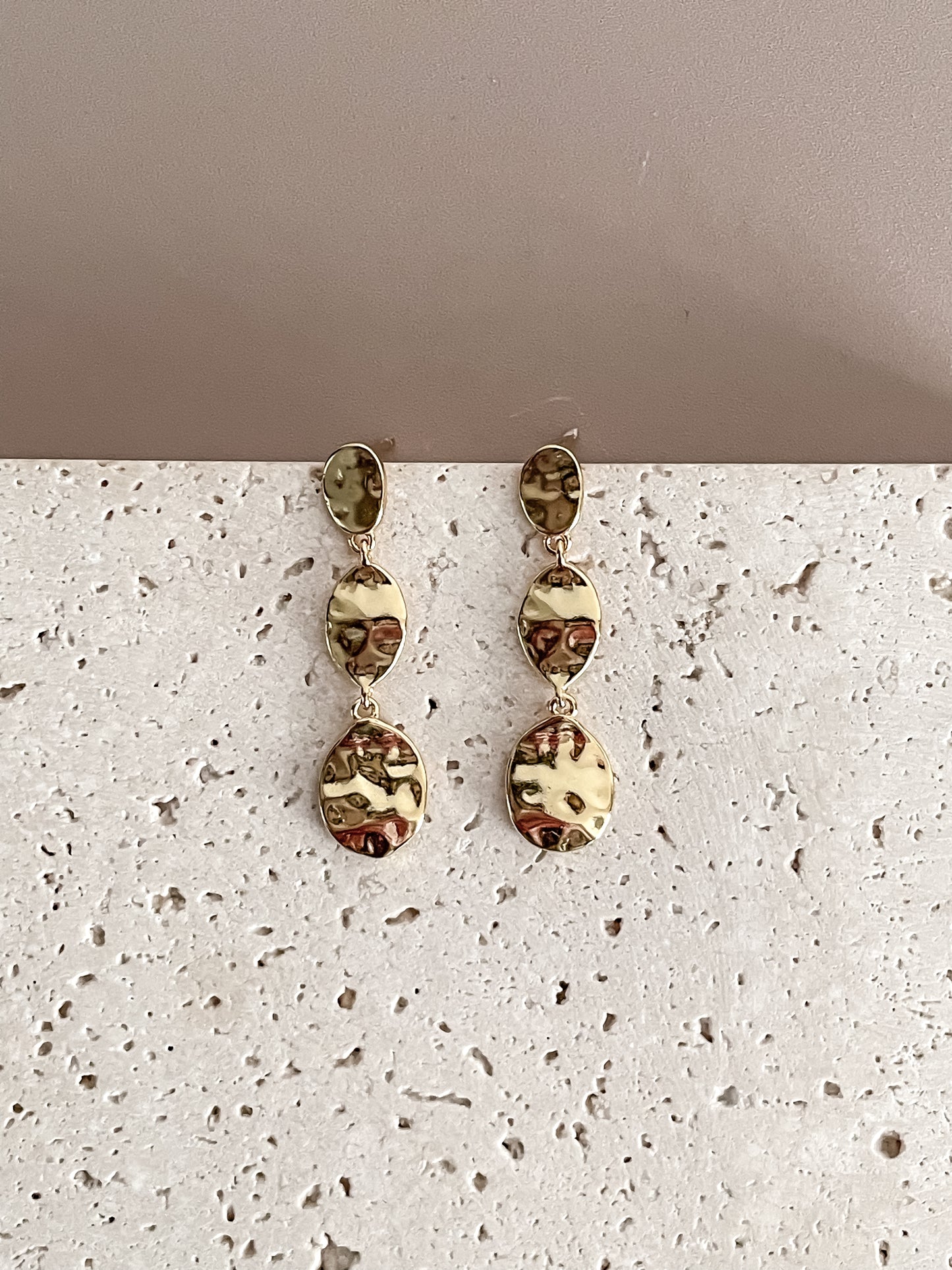 Ripple Inspired Matte Drop Earrings