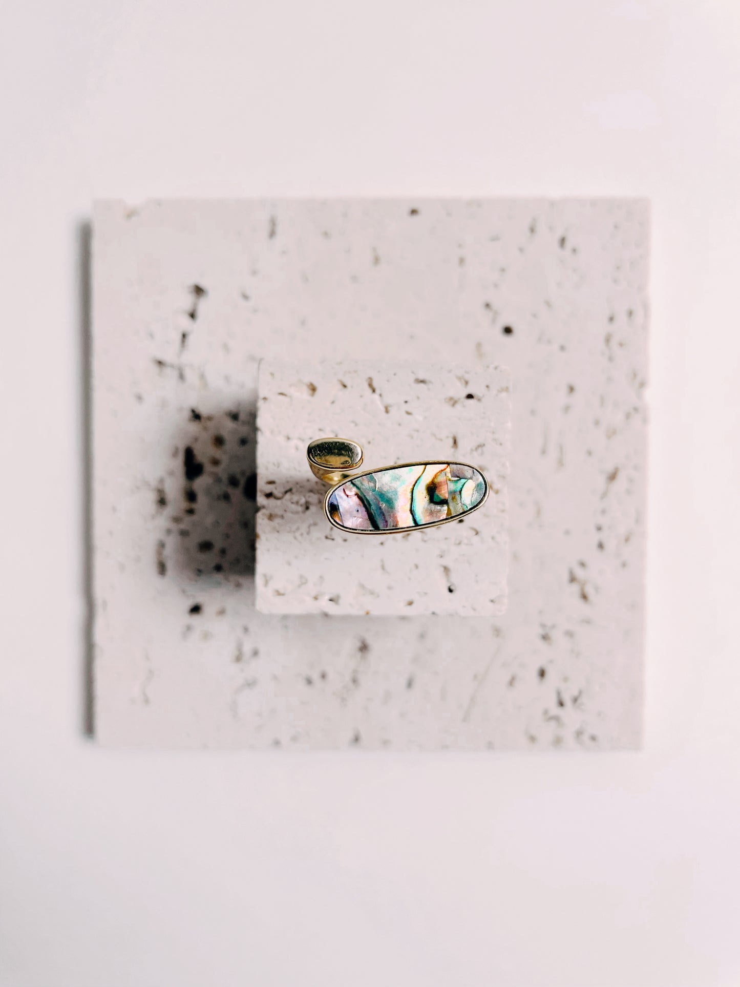 Minimalist Abalone Shell Ring