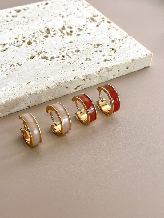 Simple Enamel Hoops