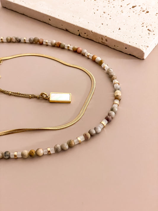 Earthy Tone Beaded Necklace