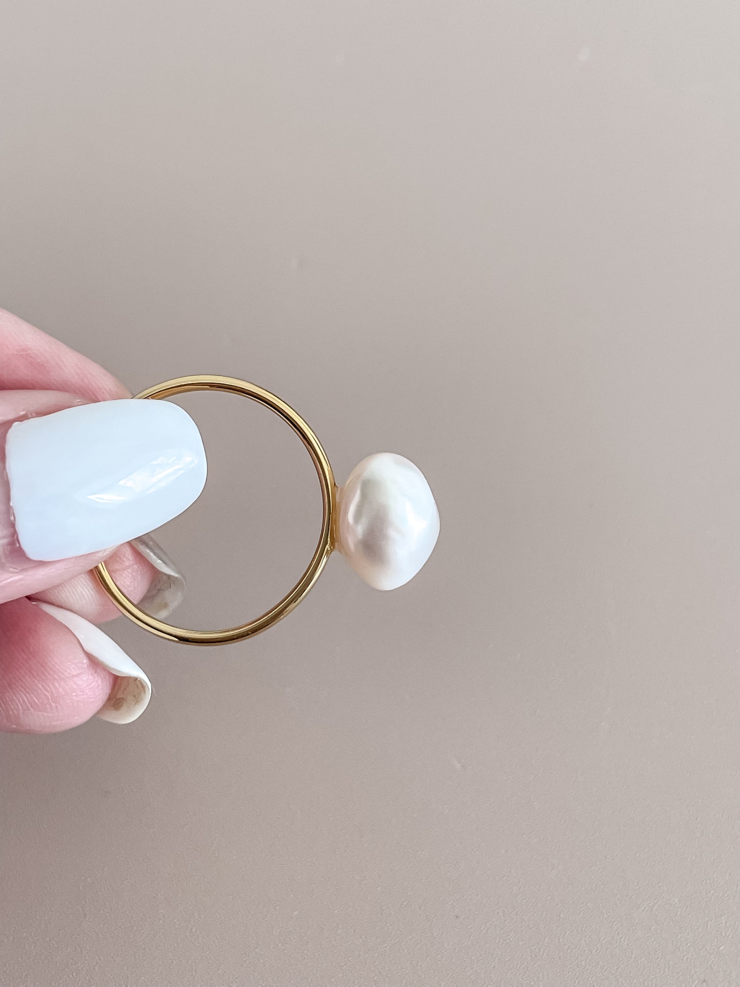 Pearl Open Ring