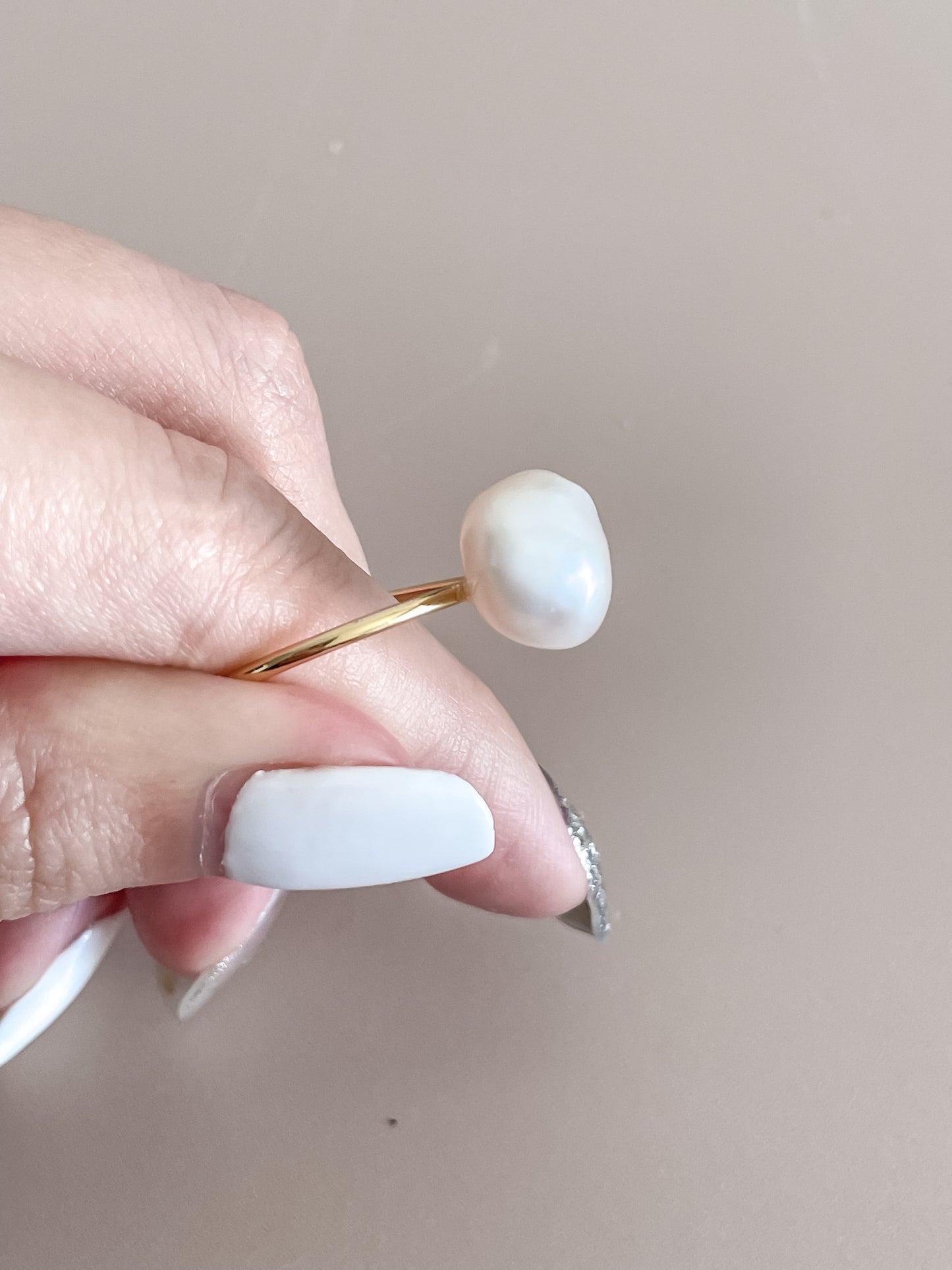 Pearl Open Ring