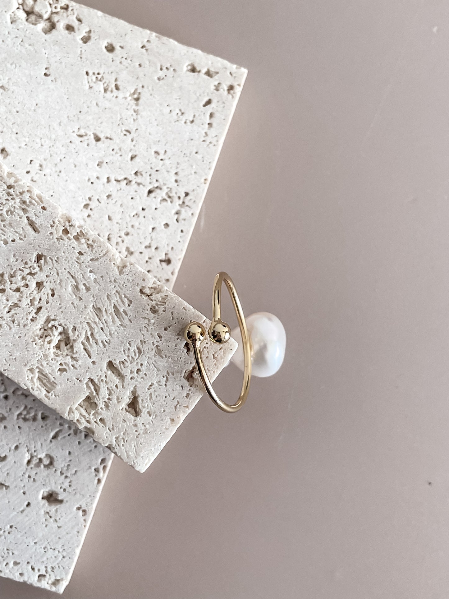 Pearl Open Ring