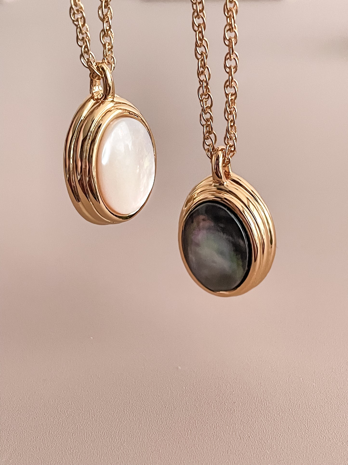 Oval Abalone Shell Necklace